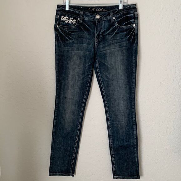 L.A.Idol Denim - L.A. Idol Embellished Women’s Jeans Size 13. W35 L31,5